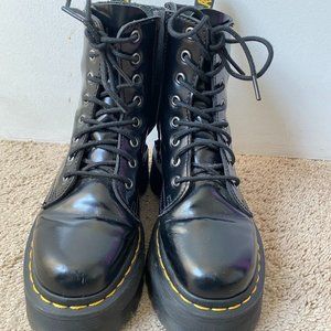 Dr. Martens Jadon Hi Smooth Leather Platform Boots Womens 5, Mens 4, EU 36